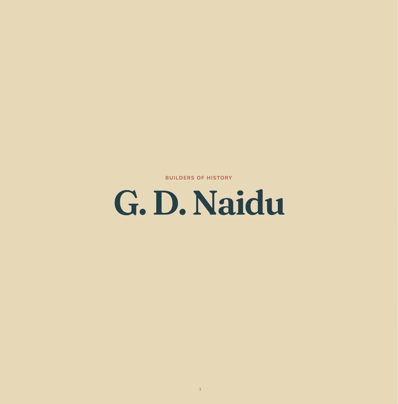 Preview of G. D. Naidu. Private page from the evidence-led G. D. Naidu edition.