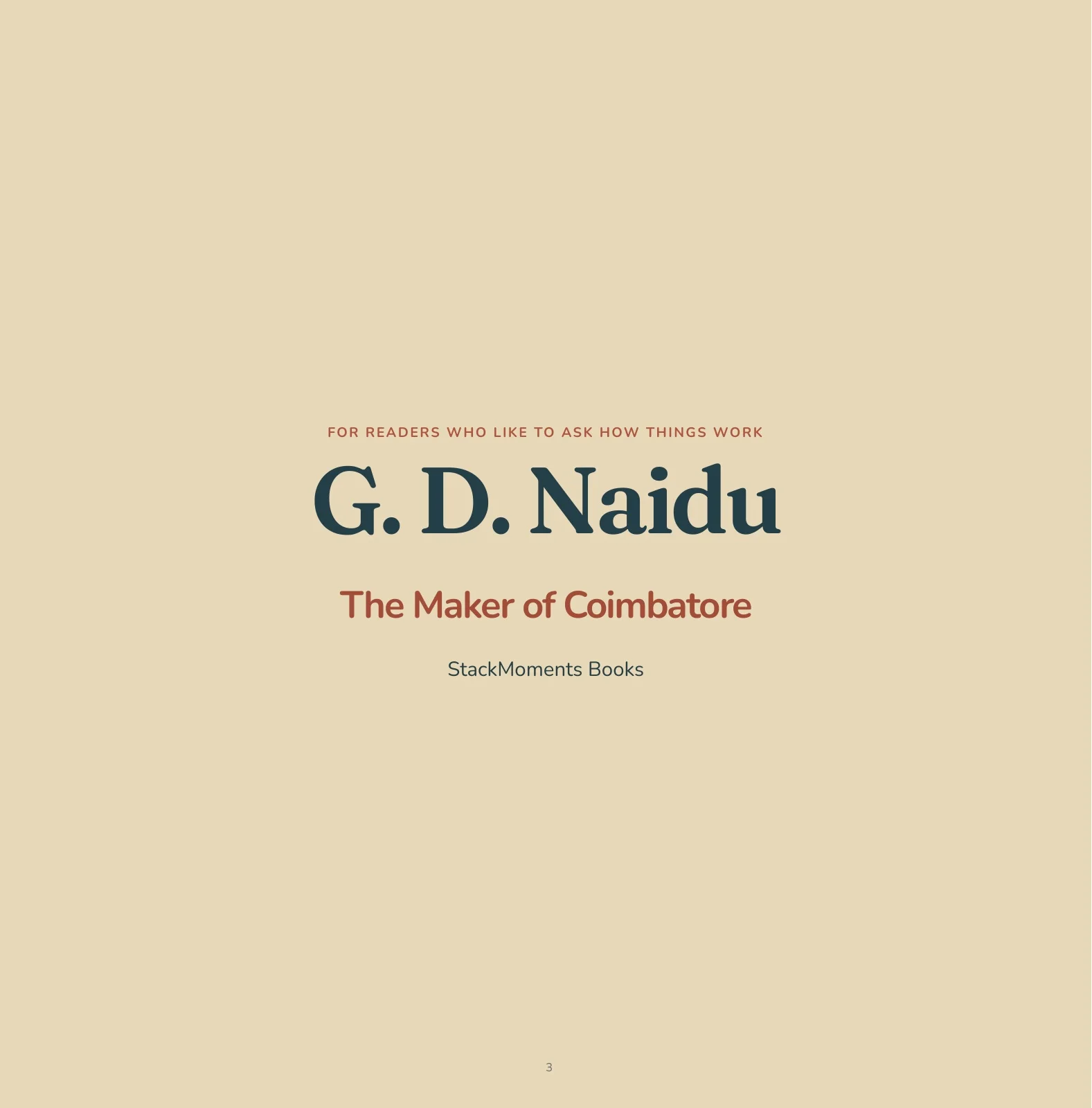 Preview of The Maker of Coimbatore. Private page from the evidence-led G. D. Naidu edition.